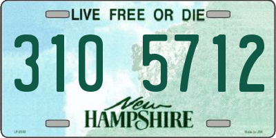 NH license plate 3105712