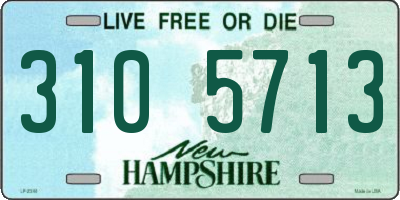 NH license plate 3105713