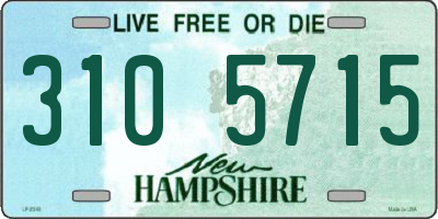 NH license plate 3105715
