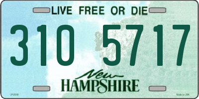 NH license plate 3105717