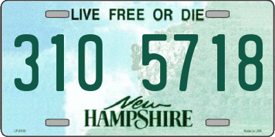 NH license plate 3105718