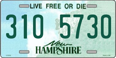 NH license plate 3105730