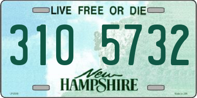 NH license plate 3105732