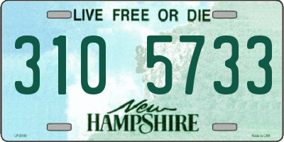 NH license plate 3105733