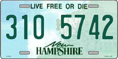 NH license plate 3105742
