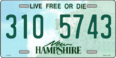 NH license plate 3105743