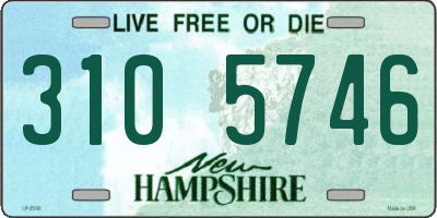 NH license plate 3105746