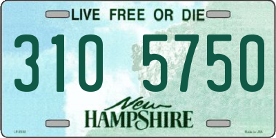NH license plate 3105750