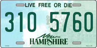 NH license plate 3105760