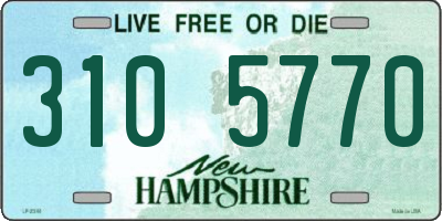 NH license plate 3105770