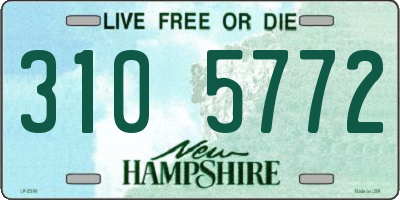NH license plate 3105772