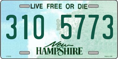 NH license plate 3105773