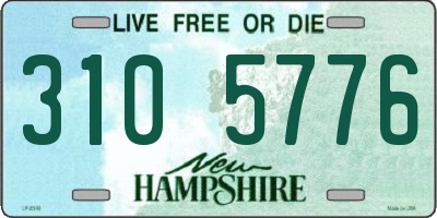 NH license plate 3105776