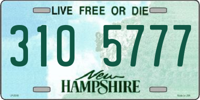 NH license plate 3105777