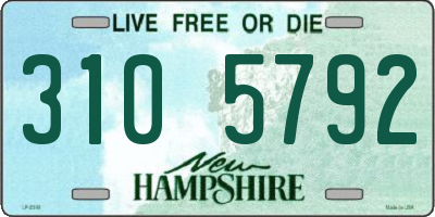 NH license plate 3105792