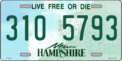 NH license plate 3105793