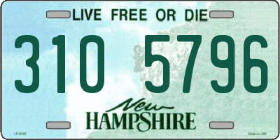 NH license plate 3105796