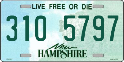 NH license plate 3105797