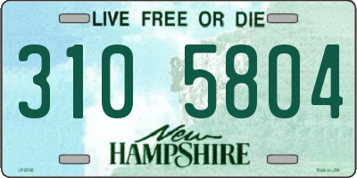 NH license plate 3105804