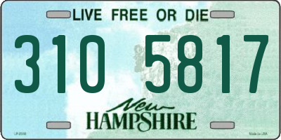NH license plate 3105817