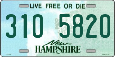 NH license plate 3105820