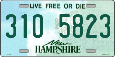NH license plate 3105823