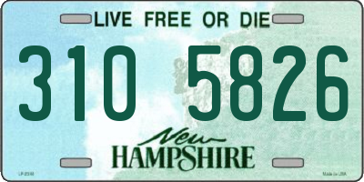 NH license plate 3105826