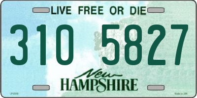 NH license plate 3105827
