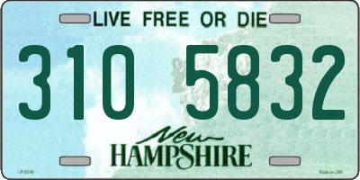 NH license plate 3105832