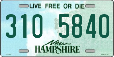 NH license plate 3105840