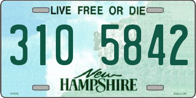 NH license plate 3105842