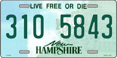 NH license plate 3105843