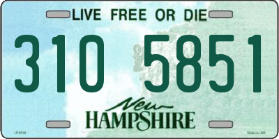 NH license plate 3105851