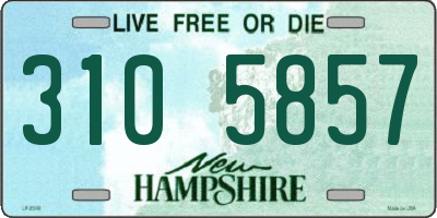 NH license plate 3105857
