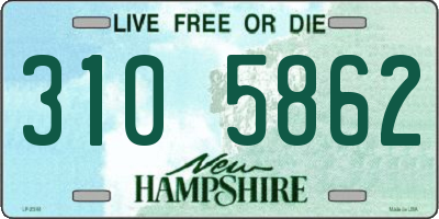 NH license plate 3105862