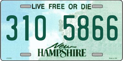 NH license plate 3105866