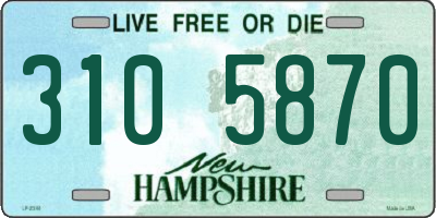 NH license plate 3105870