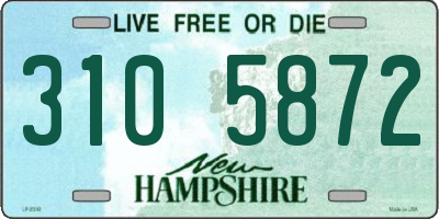 NH license plate 3105872