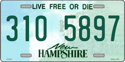 NH license plate 3105897