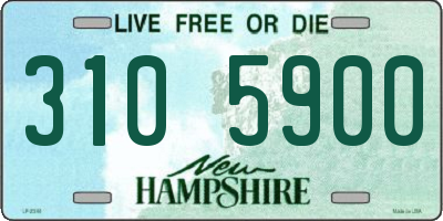 NH license plate 3105900