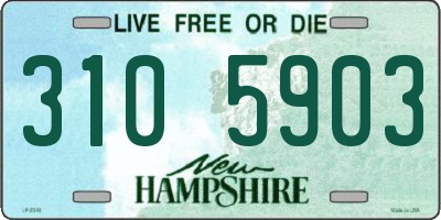NH license plate 3105903