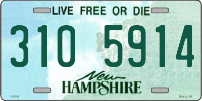 NH license plate 3105914