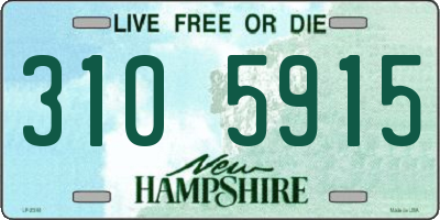 NH license plate 3105915