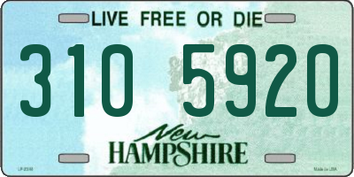 NH license plate 3105920