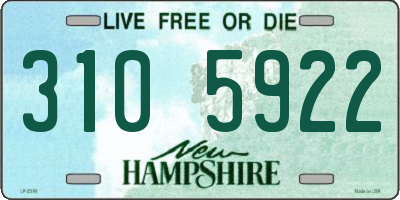 NH license plate 3105922
