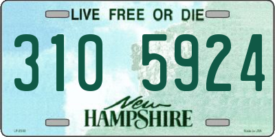 NH license plate 3105924