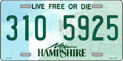 NH license plate 3105925
