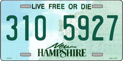 NH license plate 3105927