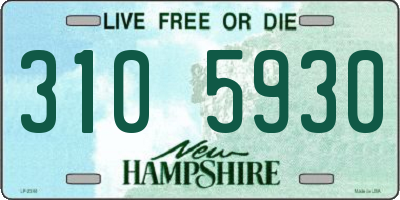 NH license plate 3105930