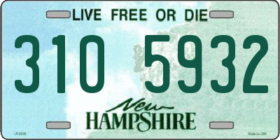 NH license plate 3105932